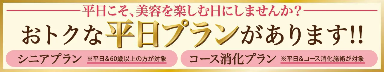 平日だけの限定プランがあります