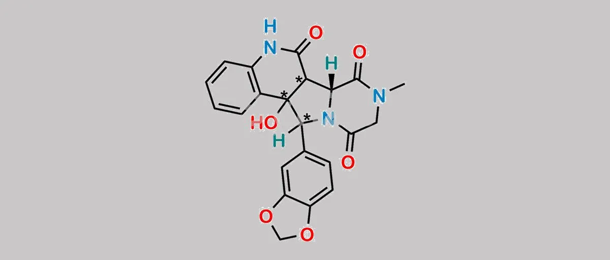 タダラフィルの分子構造